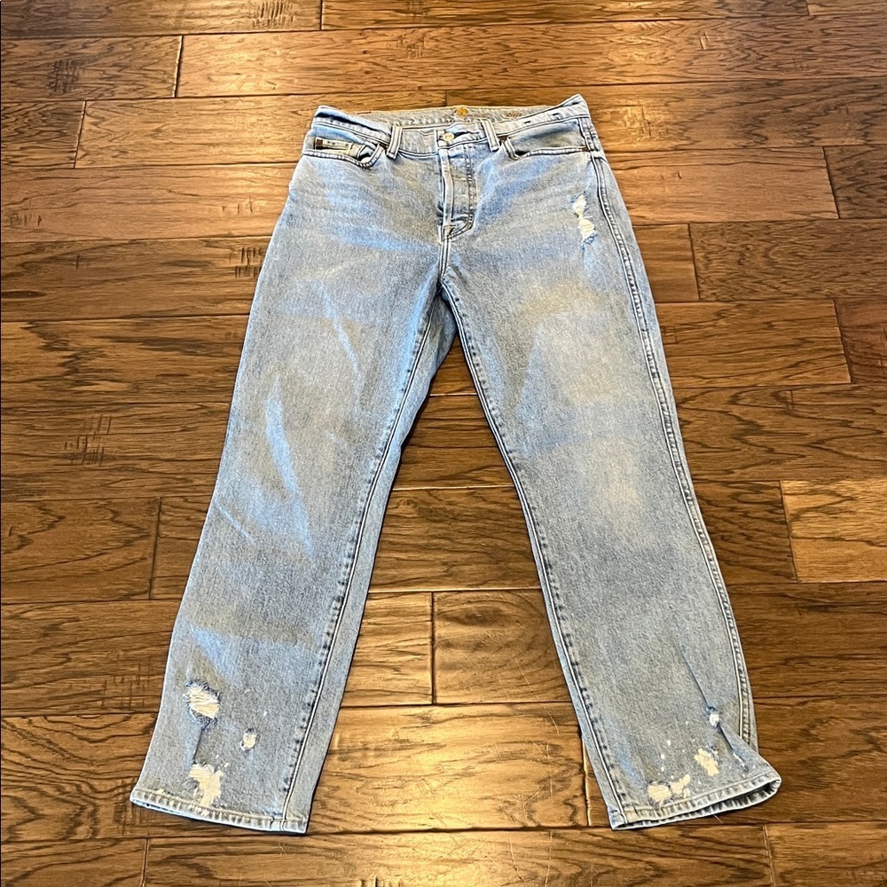 7 For All Mankind Edie Straight Leg High Rise Size 28